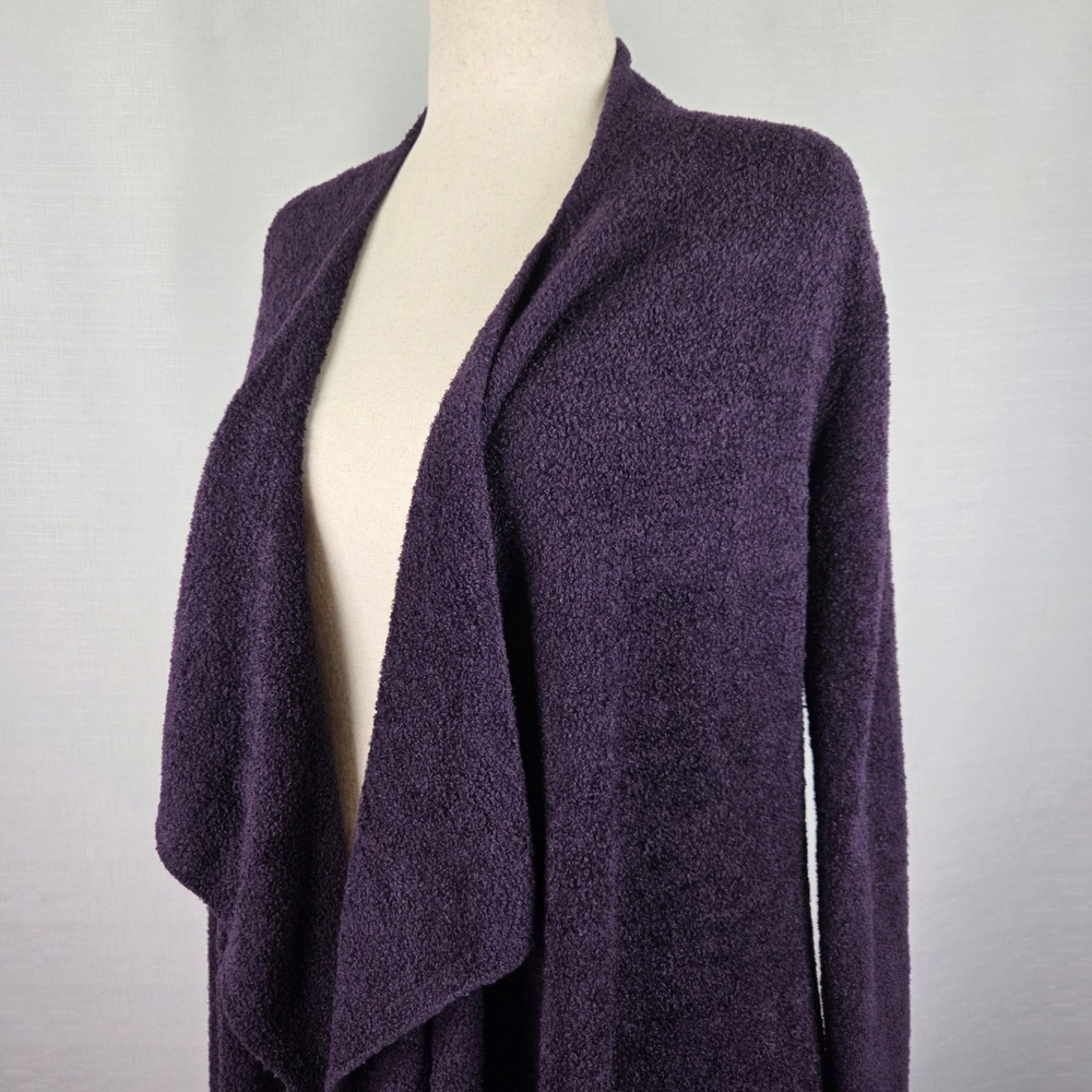 Barefoot Dreams Bamboo Chic Lite Purple Calypso Wrap Open Cardigan Women's S / M